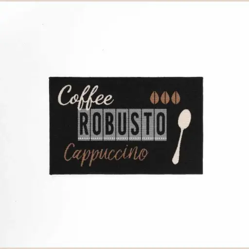 Tapis rectangle 50 x 80 cm imprime cappuccino