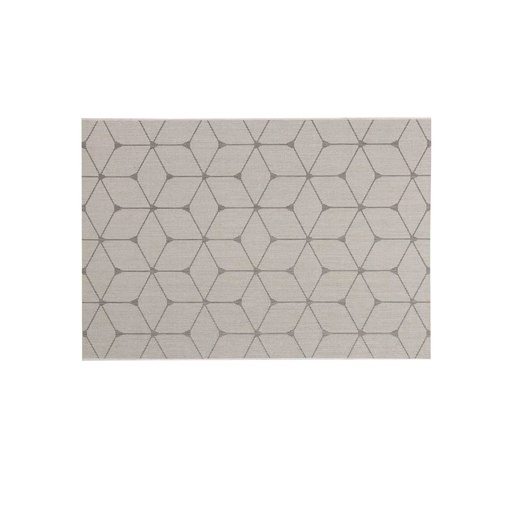 Tapis rectangle 120 x 170 cm tisse plat hexagon