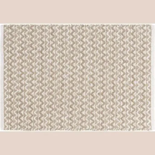 Tapis rectangle 60 x 90 cm coton/polyes fantaisie+fil met chasca naturel