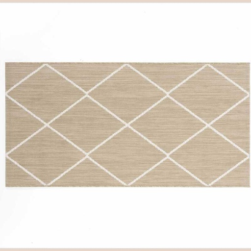 Tapis rectangle 80 x 150 cm tisse plat damira