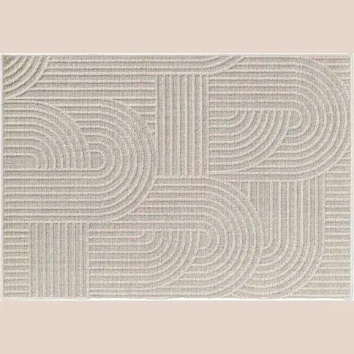 Tapis rectangle tisse plat relief ezio 120 x 170 cm 