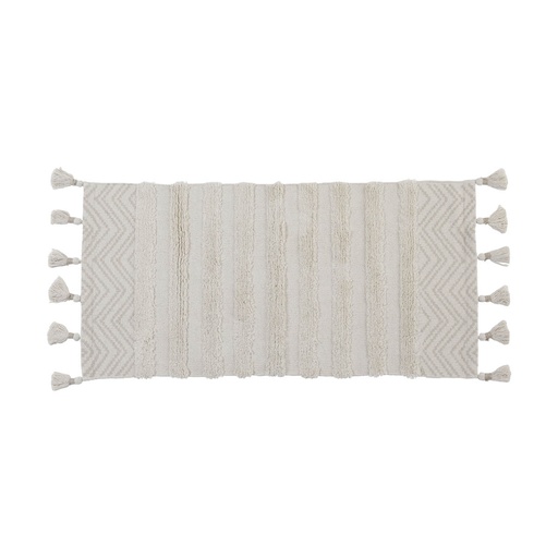 Tapis romy coton/autres fibres 45x90 cm - beige