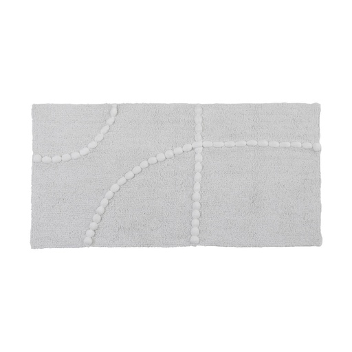 Tapis leo coton/polyester autres fibres 45x90 cm - blanc