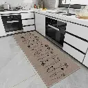 Tapis 50x120 impression jute / fleurs