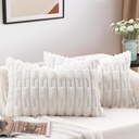 Coussin "élégance" blanc - 30x50cm