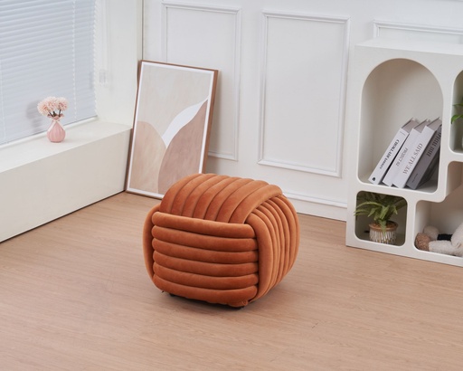 Pouf Eddy Orange Rouille
