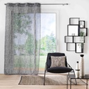 Panneau a oeillets 140 x 240 cm voile sable imprime pandore noir