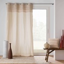 Rideau a oeillets 140 x 240 cm coton/polyester+top fantaisie hilary