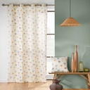 Rideau a oeillets 140 x 240 cm polycoton imprime palmelia
