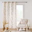 Rideau a oeillets 140 x 240 cm polyester/lin imprime metal. kenzy