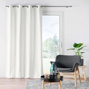 Rideau a oeillets 140 x 260 cm velours jacquard mika blanc
