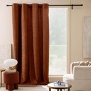 Rideau a oeillets 140 x 260 cm bouclette unie winona terracotta