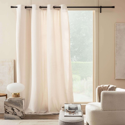 Rideau a oeillets 140 x 260 cm bouclette unie winona naturel