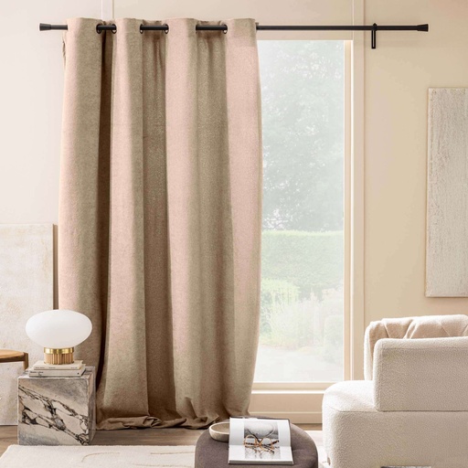 Rideau a oeillets 140 x 260 cm bouclette unie winona sable