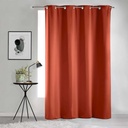 Rideau a oeillets 135 x 240 cm occultant uni occult terracotta