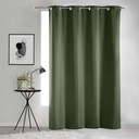 Rideau a oeillets 135 x 240 cm occultant uni occult kaki