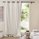 Rideau a oeillets 140 x 260 cm velours cotele/polaire madison naturel