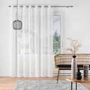 Panneau a oeillets 240 x 240 cm voile tisse carlin naturel