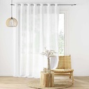 Panneau a oeillets 240 x 240 cm effet lin tisse haltona blanc