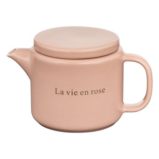 Théière céramique - "La vie en rose"  
