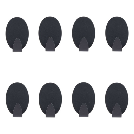 Lot de 8 crochets métal STIKY noir  