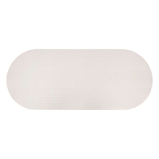 Tapis diatomée 50x120 rond beige  