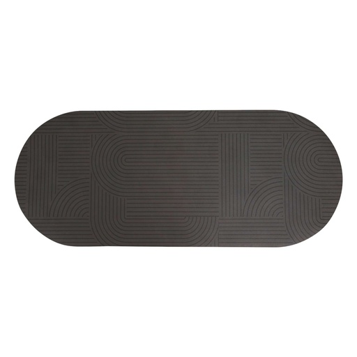 Tapis diatomée 50x120 rond arche noir  