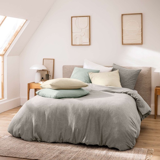 Parure 3 p. 240 x 220 cm fils teints laves unis 60 fils meline sable