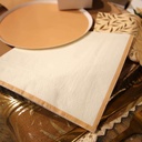 10 Serviettes Bi-Color Papier Crème et Camel 33x33cm - 3 Plis