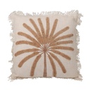 Coussin 43x43cm palmier beige