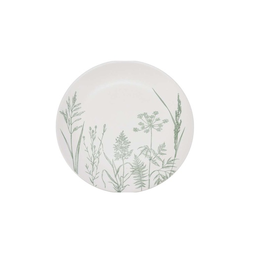 Assiette Ø19 cm grès vert