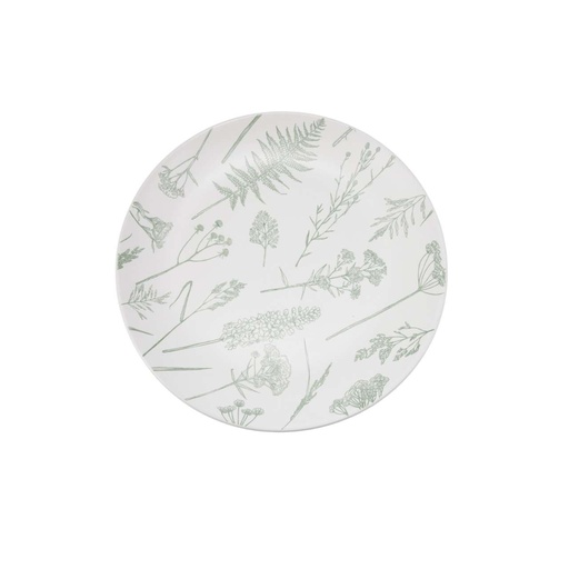 Assiette Ø27 cm grès vert