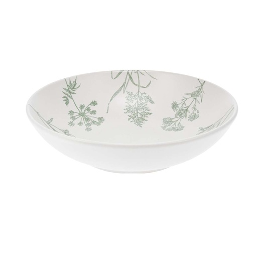 Assiette profonde en grès vert