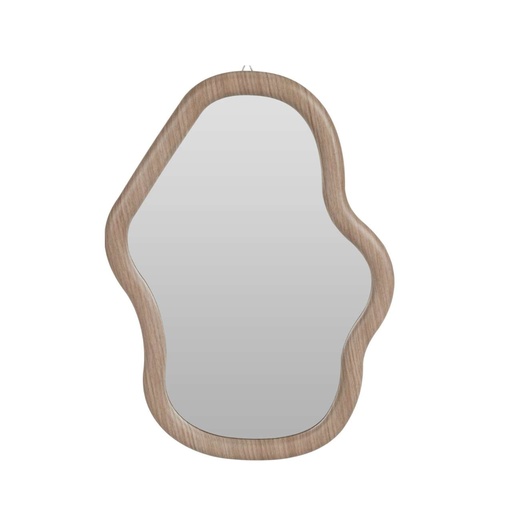 Miroir contour bois 40 cm modèle 1