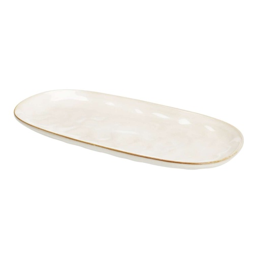Assiette faience 31x15 creme