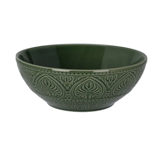 Coupe faience 19x9 cm vert