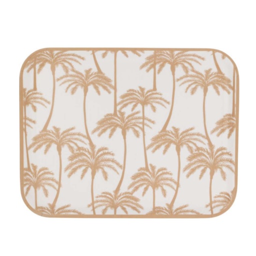 Plateau service mélamine rosé