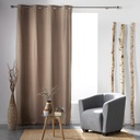 Rideau a oeillets 135 x 240 cm occultant tisse tramina noisette