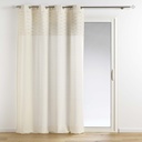 Rideau a oeillets 140 x 240 cm coton uni+top fils coupes golden sunset