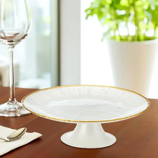 Porte-gateau dia 21cm blanc cl