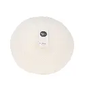 Coussin boule velours dia 20cm blanc 