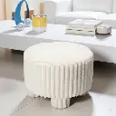 Tabouret 40x29cm blanc cassé