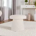 Pouf champignon 43cm blanc