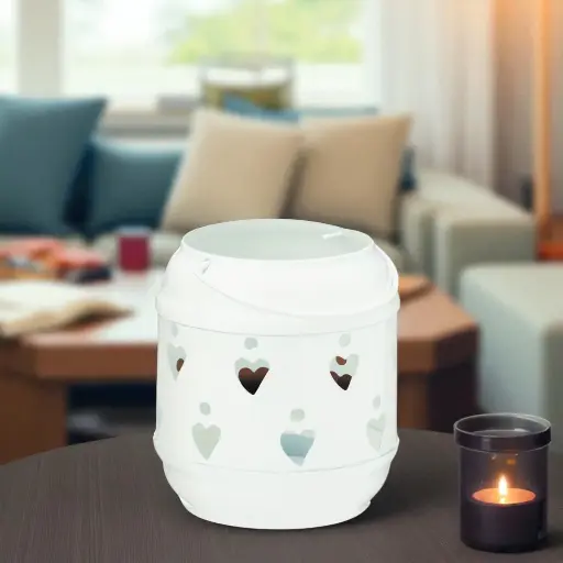 Lanterne à réchaud blanc coeur 85mm 