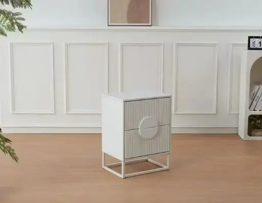 Table de nuit "Susano" Blanc