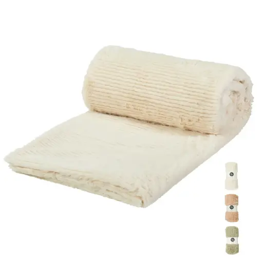 Plaid 150x125cm fausse fourrure rose