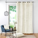Rideau a oeillets 140 x 260 cm velours cotele uni casual naturel