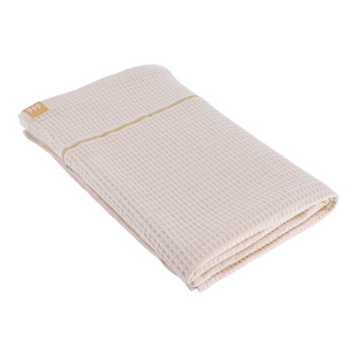 Serviette de bain 90x150 cm 100% coton nid d abeille - beige