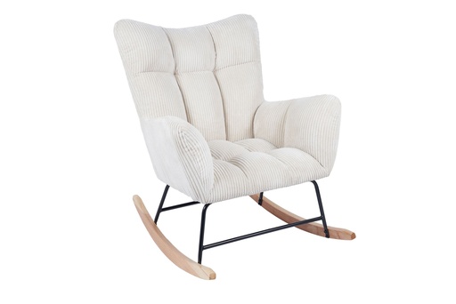 Fauteuil à bascule beige - "Edouard"