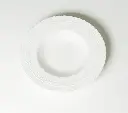 petite assiette en porcelaine blanche avec relief - Ø 23 cm